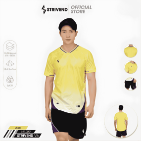 Bộ Quần Áo Bóng Đá Strivend V6 Vàng
