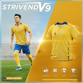 Bộ Quần Áo Bóng Đá Strivend V9 Vàng
