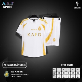 Quần Áo Đá Banh STRIVEND AL NASSR - Chất Vải Xịn Thoáng Mát, Co Giãn Thấm Hút Mồ Hôi Tốt