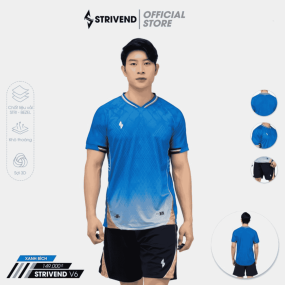 Bộ Quần Áo Bóng Đá Strivend V6 Xanh Bích