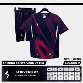 Bộ Quần Áo Bóng Đá Strivend V7 Galaxy Tím