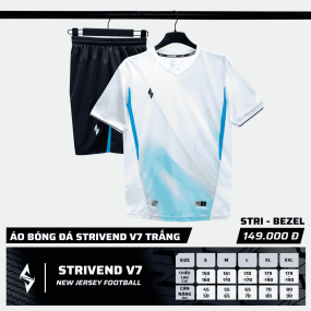 Bộ Quần Áo Bóng Đá Strivend V7 Galaxy Trắng