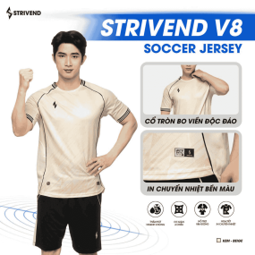 Bộ Quần Áo Bóng Đá Strivend V8 Kem