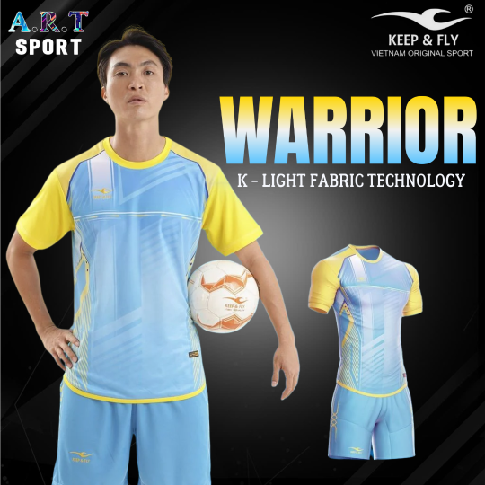 Quần áo đá banh KEEPFLY WARRIOR - Vải thun lạnh cao cấp thoáng mát, siêu co dãn 4 chiều