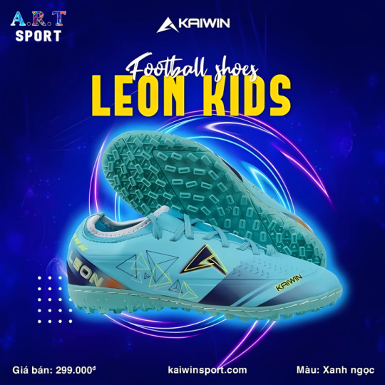 Giày bóng đá LEON KIDS cao cấp Bền bỉ và chắc chắn, kháng khuẩn ,thấm hút mồ hôi ,đảm bảo độ bền