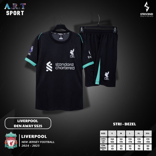 Quần Áo Đá Banh STRIVEND LIVERPOOL( Nam/ Nữ) - Chất Vải Xịn Thoáng Mát, Co Giãn Thấm Hút Mồ Hôi Tốt