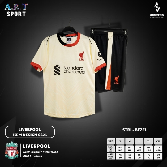 Quần Áo Đá Banh STRIVEND LIVERPOOL( Nam/ Nữ) - Chất Vải Xịn Thoáng Mát, Co Giãn Thấm Hút Mồ Hôi Tốt