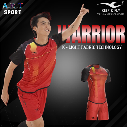 Quần áo đá banh KEEPFLY WARRIOR - Vải thun lạnh cao cấp thoáng mát, siêu co dãn 4 chiều