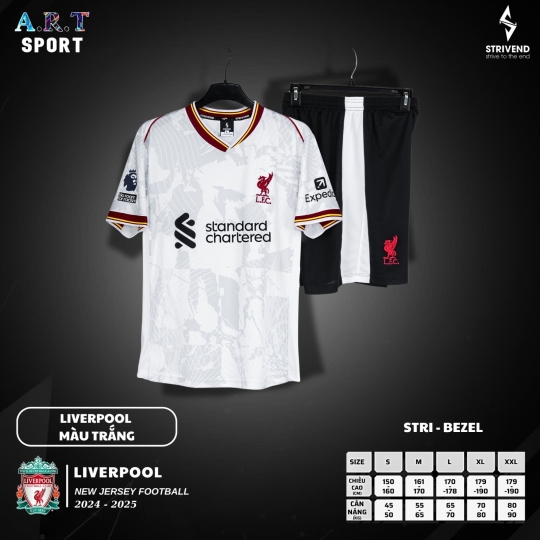 Quần Áo Đá Banh STRIVEND LIVERPOOL( Nam/ Nữ) - Chất Vải Xịn Thoáng Mát, Co Giãn Thấm Hút Mồ Hôi Tốt