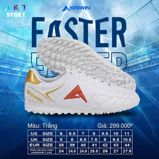 Giày Đá Bóng Kaiwin Faster Da Microfibe
