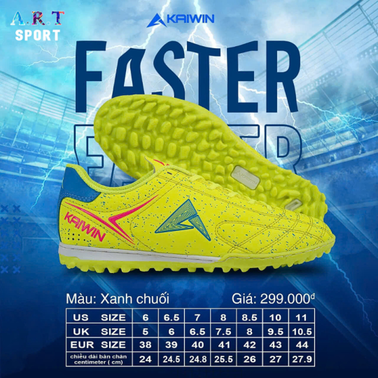 Giày Đá Bóng Kaiwin Faster Da Microfibe