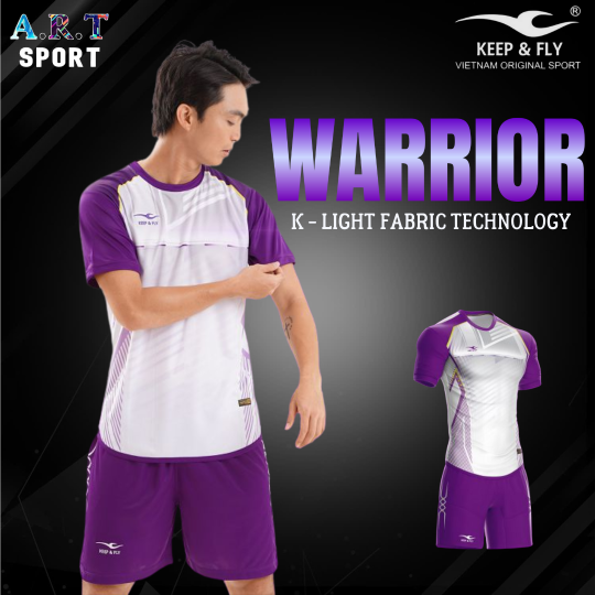 Quần áo đá banh KEEPFLY WARRIOR - Vải thun lạnh cao cấp thoáng mát, siêu co dãn 4 chiều