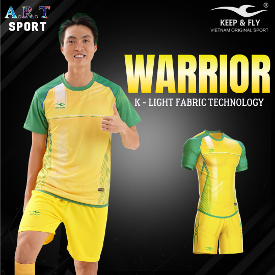 Quần áo đá banh KEEPFLY WARRIOR - Vải thun lạnh cao cấp thoáng mát, siêu co dãn 4 chiều