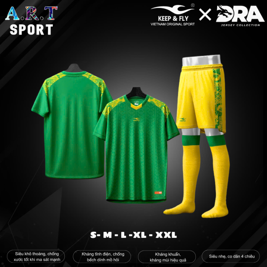 Quần áo đá banh Dra Jersey Collection - Vải thoáng mát siêu co dãn, chống bết dính mồ hôi