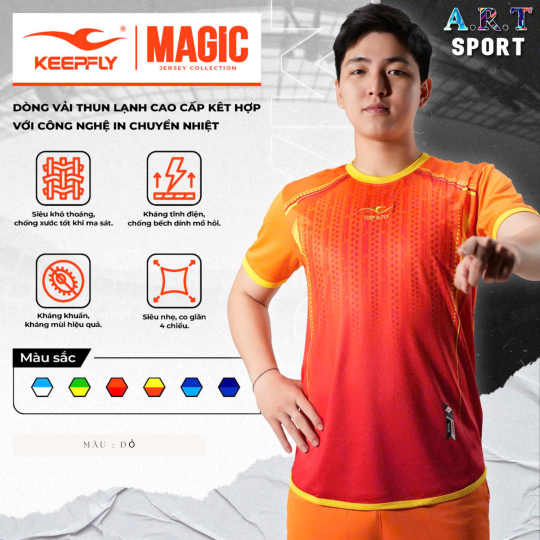 Quần áo đá banh Magic Jersey Collection - Vải thun lạnh cao cấp thoáng mát, siêu co dãn 4 chiều