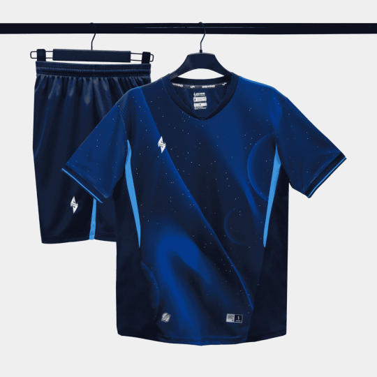 Bộ Quần Áo Bóng Đá Strivend V7 Galaxy Xanh Đen