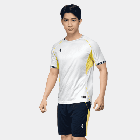 Bộ Quần Áo Bóng Đá Strivend V8 Trắng Vàng