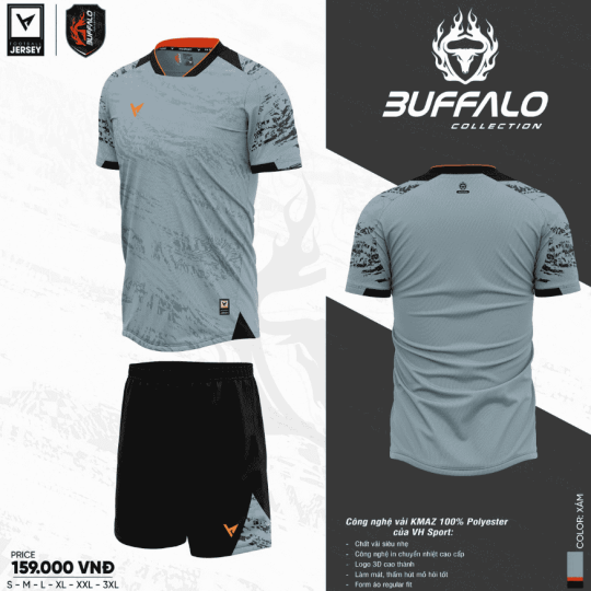 Quần áo đá banh không logo VH BUFFALO