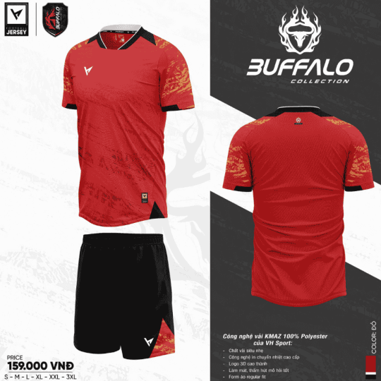 Quần áo đá banh không logo VH BUFFALO